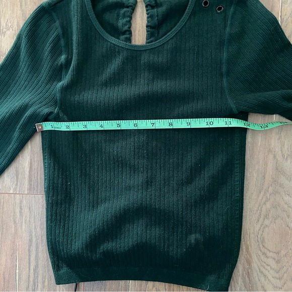 Zara Forest Green Open Back Top with Neon Yellow Tie - Picture 9 of 11